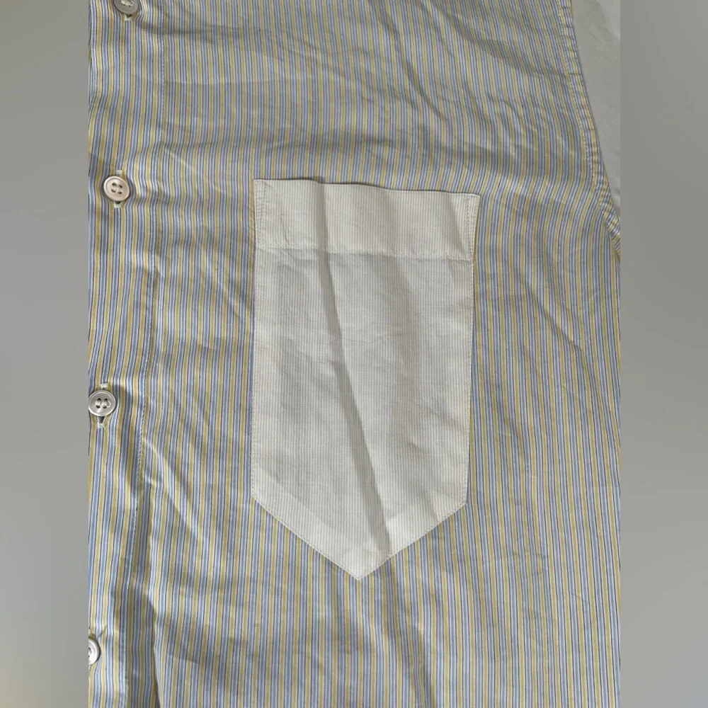 Miu Miu Mens Size Medium 42/16.5 Button Up Shirt Round Collar Cotton Cupro Blend - Picture 5 of 14